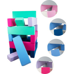 Turm-Set 15 Schaumstoffbausteine Softplay-Softsteine Block-Baustein 70x20x10cm